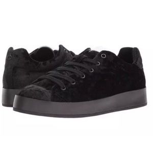 RAG & BONE RB1 Low Sneaker in Black Velvet Women’s Size 36.5